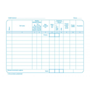 Záznam o prevádzke vozidla osobn. dopravy A5 blok