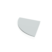 Doplnkový stôl Gate, ľavý, 80x80 cm, sivá