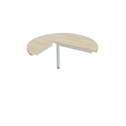 Doplnkový stôl Cross, pravý, 120x75,5x(60x80) cm, agát/kov