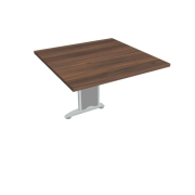 Doplnkový stôl Flex, 80x75,5x80 cm, orech/kov