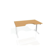 Pracovný stôl Motion Ergo, ZO, 2S, 160x70,5-120,5x90 cm, buk/biela