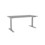 Výškovo nastaviteľný stôl BASIC, 2-motorový, 160x80 cm, podnož sivá + doska sivá
