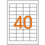 Etikety univerzálne odnímateľné 48,5x25,4mm Agipa A4 100 hárkov