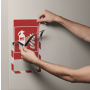 Panel DURAFRAME MAGNETIC SECURITY A4 červeno-biely
