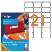 Etikety inkjet 63,5x38,1mm Agipa A4 100 hárkov
