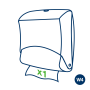 Zásobník na skladané utierky Tork Folded Wiper tyrkysový W4
