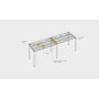Pracovný stôl Uni k pozdĺ. reťazeniu, 120x75,5x80 cm, agát/biela