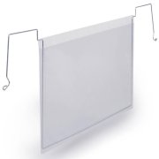 Závesné vrecko s drôteným vešiakom na šírku A5, 50ks, transparentné Vrecko s drôteným závesom A5