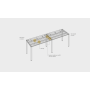 Pracovný stôl Uni k pozdĺ. reťazeniu, 180x75,5x80 cm, čerešňa/biela