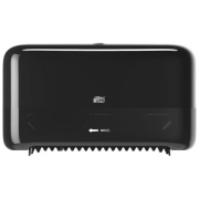 Zásobník na 2 kotúče bezdutinkového toaletného papiera Tork OptiServe, čierny T7