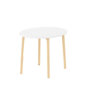 Rokovací stôl ROOT okrúhly, d=90/v=74,2cm, biely