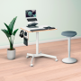 Ergonomická balančná stolička Leitz Ergo na státie, svetlo šedá