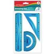 Rysovacia súprava pravítiek KEYROAD ohybná mix farieb