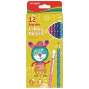 Farbičky KEYROAD s gumou 12 farieb