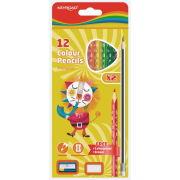 Farbičky KEYROAD s gumou a strúhadlom mix farieb