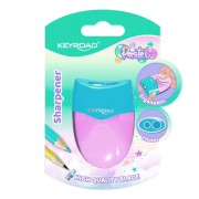 Strúhadlo KEYROAD plastové s dvomi otvormi blister mix farieb