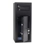 Nábytkový sejf Cashmatic 1, s vhadzovacím mechanizmom, na kľúč, čierny