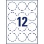 Etikety v tvare kvetu 60x59,5mm Avery 10 hárkov biele
