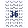 Etikety oválne 40x20mm Avery 10 hárkov biele