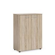 Policová skriňa BASIC, so zámkom, 80x40x111,7cm, dub Sonoma