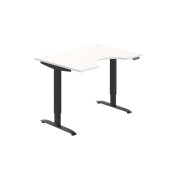 Pracovný stôl Motion Ergo, PO, 2S, 120x70,5-120,5x90 cm, biela/čierna