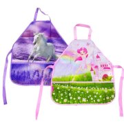 Detská zástera na maľovanie pre dievčatá DONAU, 2 motívy, rozmer 54x46 cm