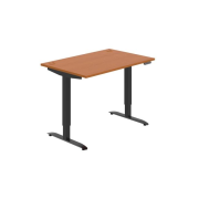 Pracovný stôl Motion, PO, 2S, 120x70,5-120,5x80 cm, čerešňa/čierna