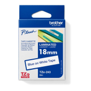 Samolepiaca páska Brother TZe-243 18 mm biela/modrá