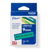 Samolepiaca páska Brother TZe-721 9 mm zelená/čierna