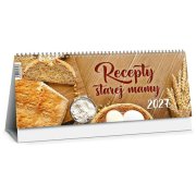 Stolový kalendár riadkový 30 x 12 cm - Recepty starej mamy 2027