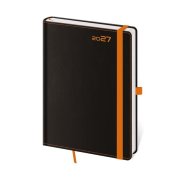 Diár BLACK ORANGE denný A5 14,3x20,5cm 2027
