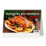 Stolový kalendár riadkový 22,6x13,9 cm - Kuchárka pre všetkých 2027