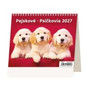 Stolový kalendár riadkový 17,1x13,9 cm - MiniMax Psíčkovia 2027