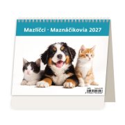 Stolový kalendár riadkový 17,1x13,9 cm - MiniMax Maznáčikovia 2027