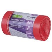 Vrecia na medicínsky odpad, DONAU EXPERT, LDPE, 60 ℓ, 50 ks, červené