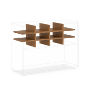 Priehradka do niky BASIC, otvorená, 96,2x35,3x32,7cm, orech Dijon