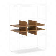 Priehradka do niky BASIC, otvorená, 76,7x37,8x32,9cm, orech Dijon
