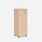 Policová skriňa BASIC, ľavé dvere so zámkom, 40x40x111,7cm, agát svetlý