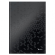 Záznamová kniha Leitz WOW A4 80 listov linajková čierna